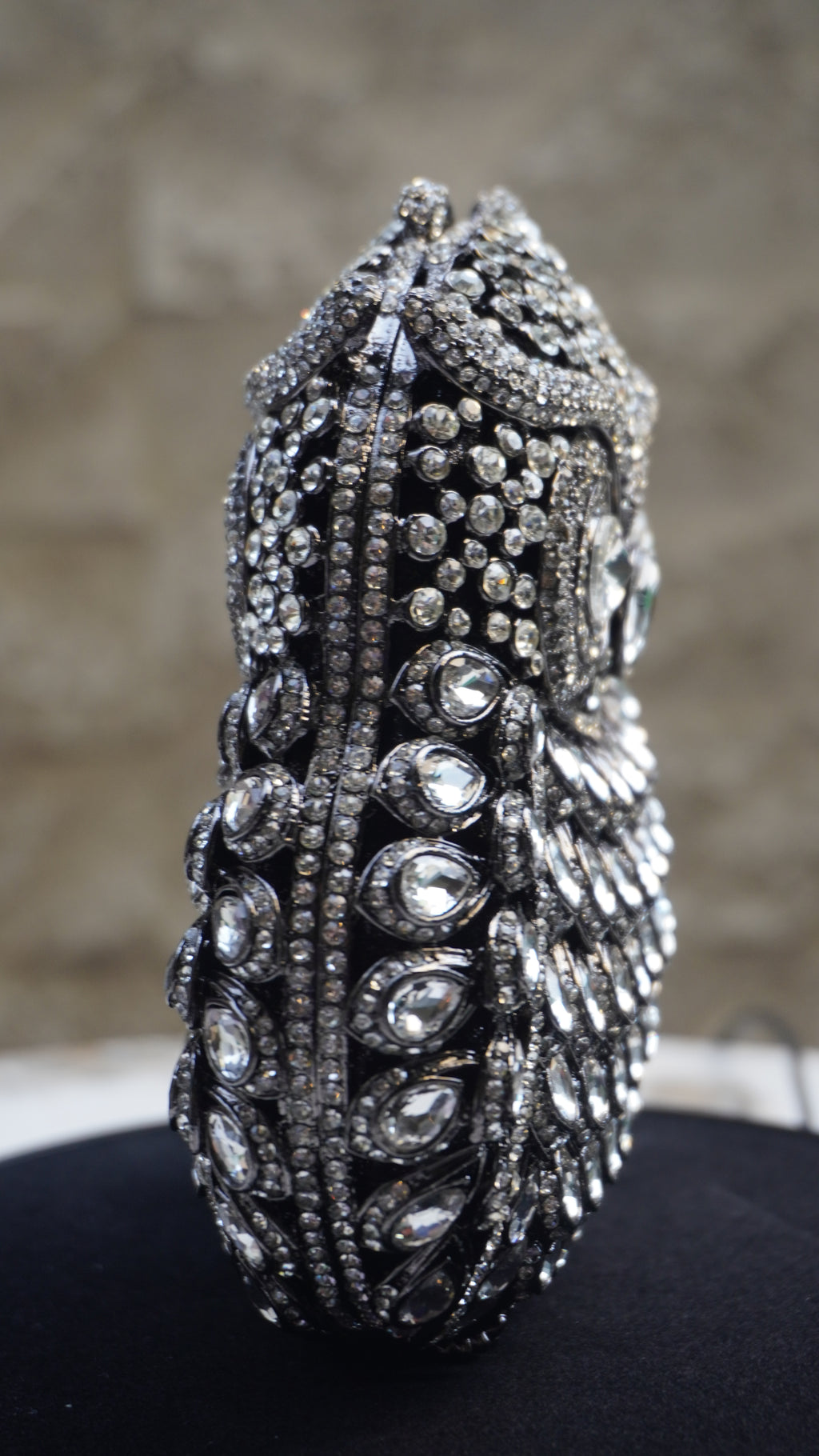 HER LABEL black Crystal Owl Handbag additional view