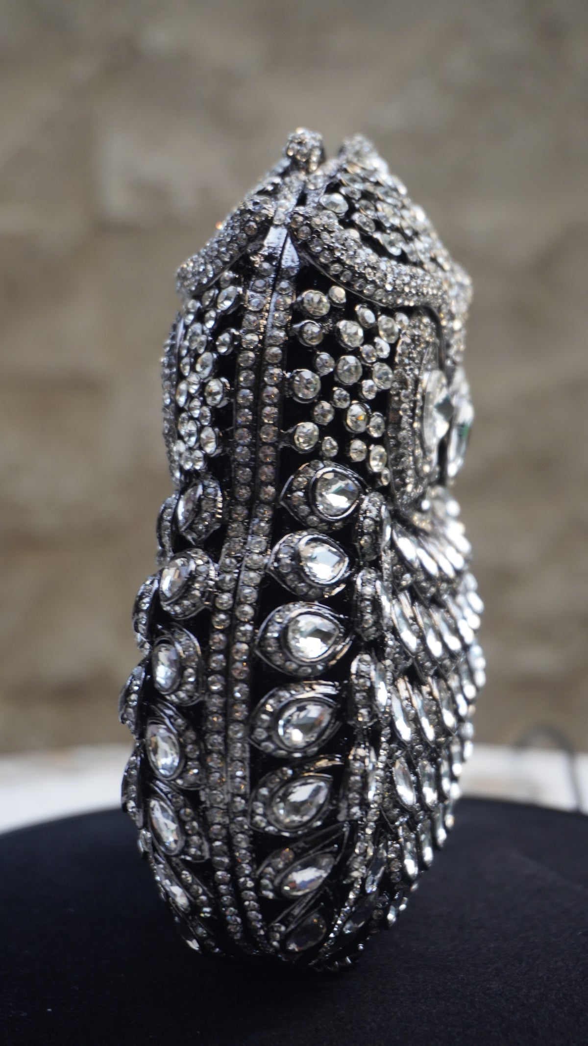 HER LABEL black Crystal Owl Handbag additional view