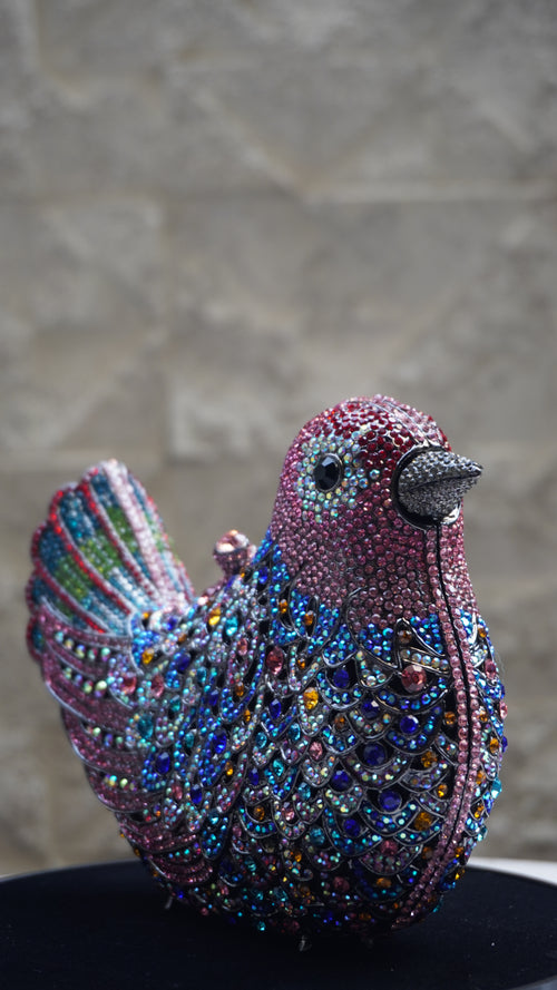 HER LABEL Multicolour Crystal Bird Handbag additional view