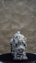 HER LABEL Silver Crystal Sitting Tiger Handbag additional view