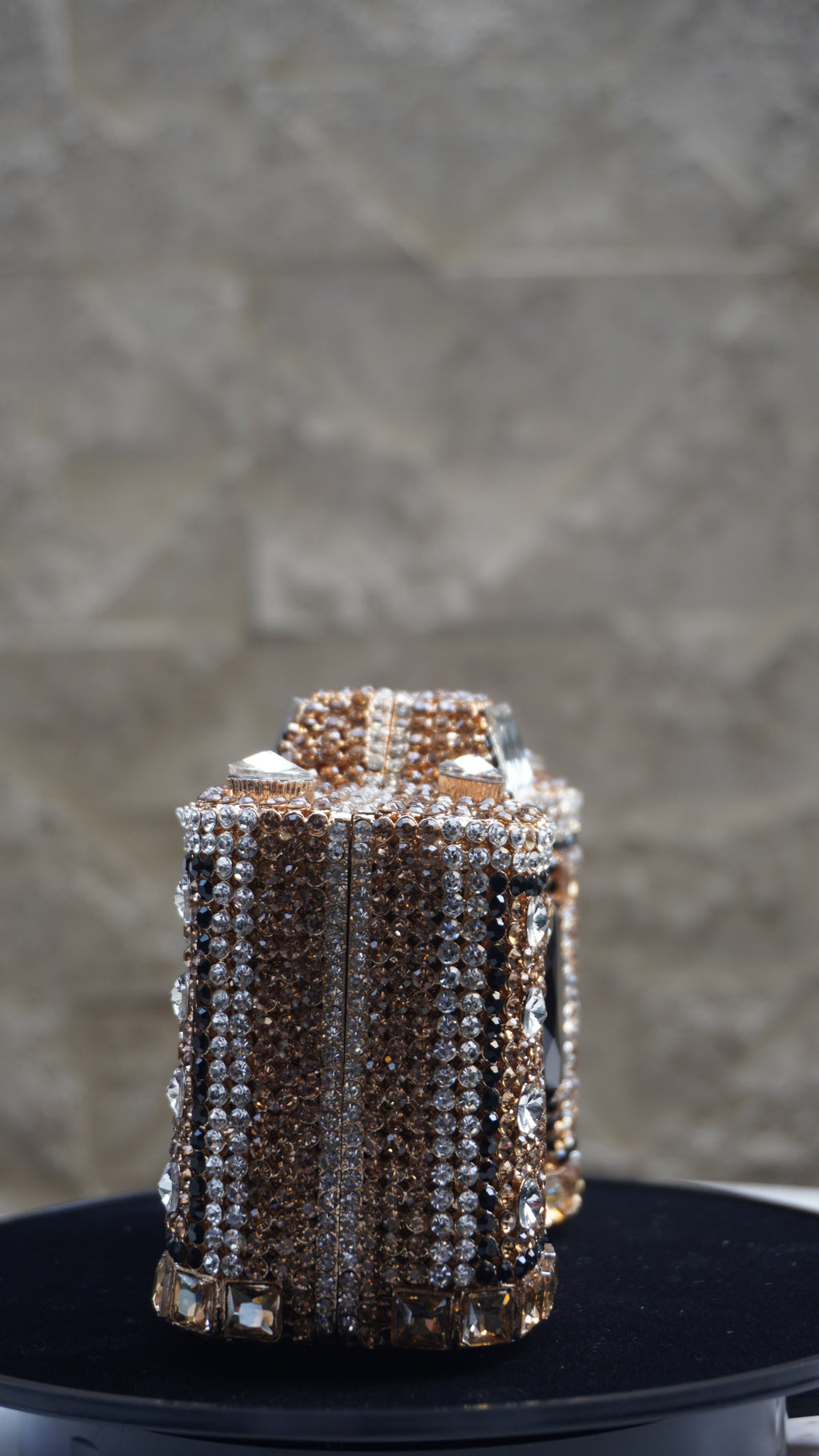 HER LABEL Golden Crystal Camera Handbag additional view