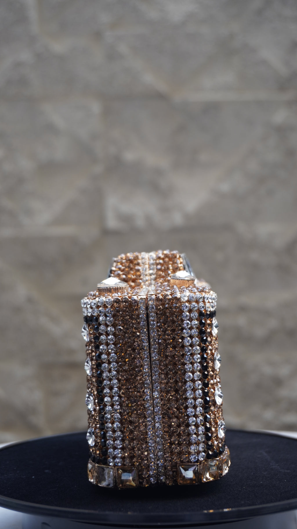 HER LABEL Golden Crystal Camera Handbag additional view