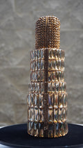 HER LABEL Golden Crystal Lipstick Handbag