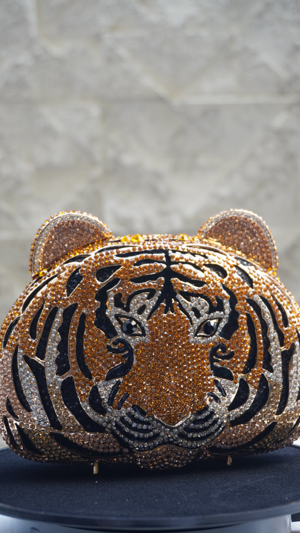 HER LABEL Crystal Tiger Face Handbag additional view