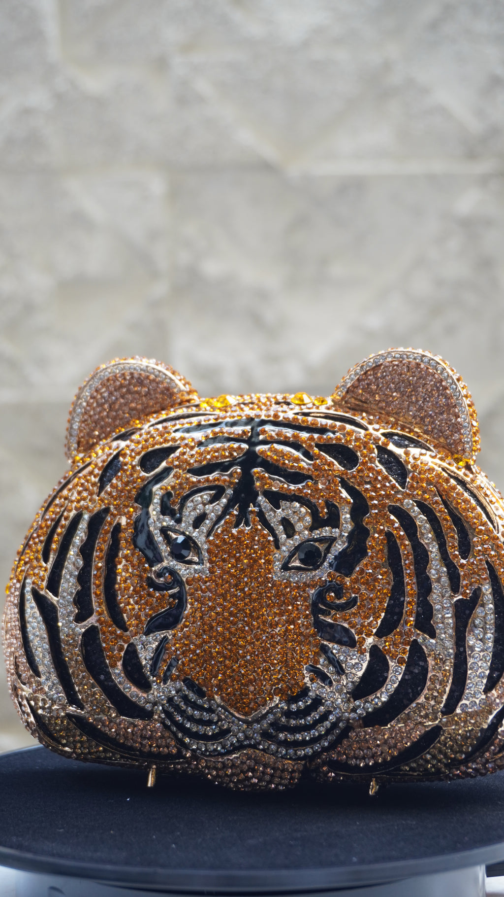 HER LABEL Crystal Tiger Face Handbag additional view