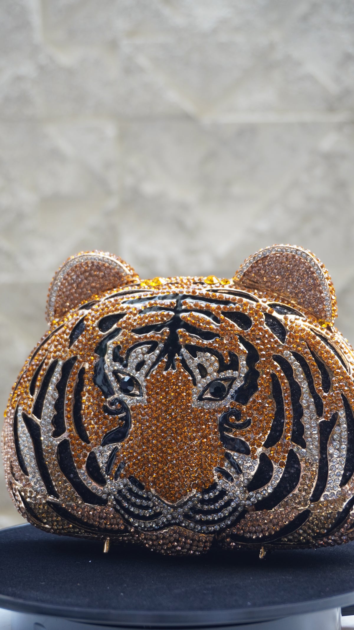 HER LABEL Crystal Tiger Face Handbag additional view