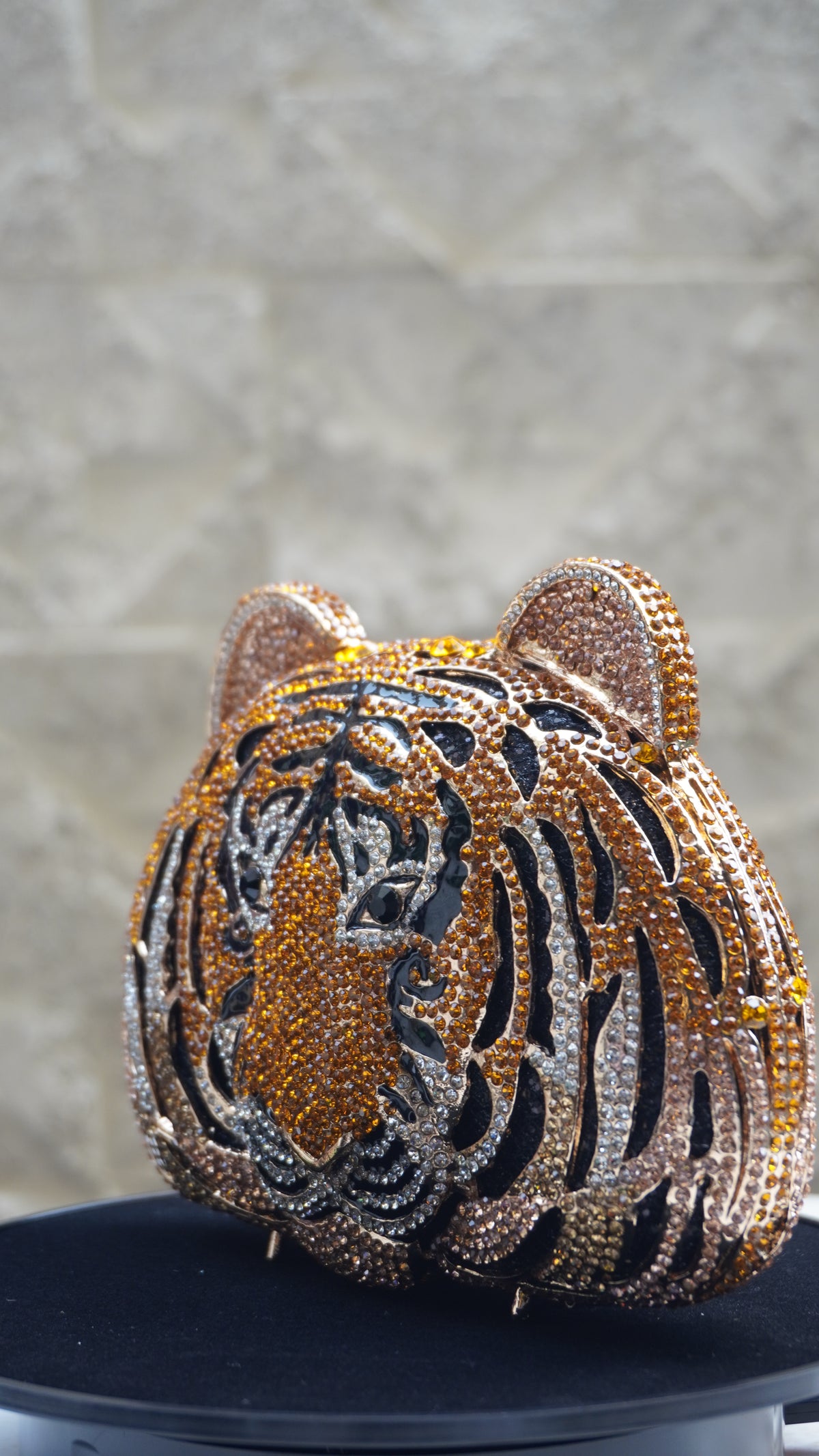 HER LABEL Crystal Tiger Face Handbag additional view