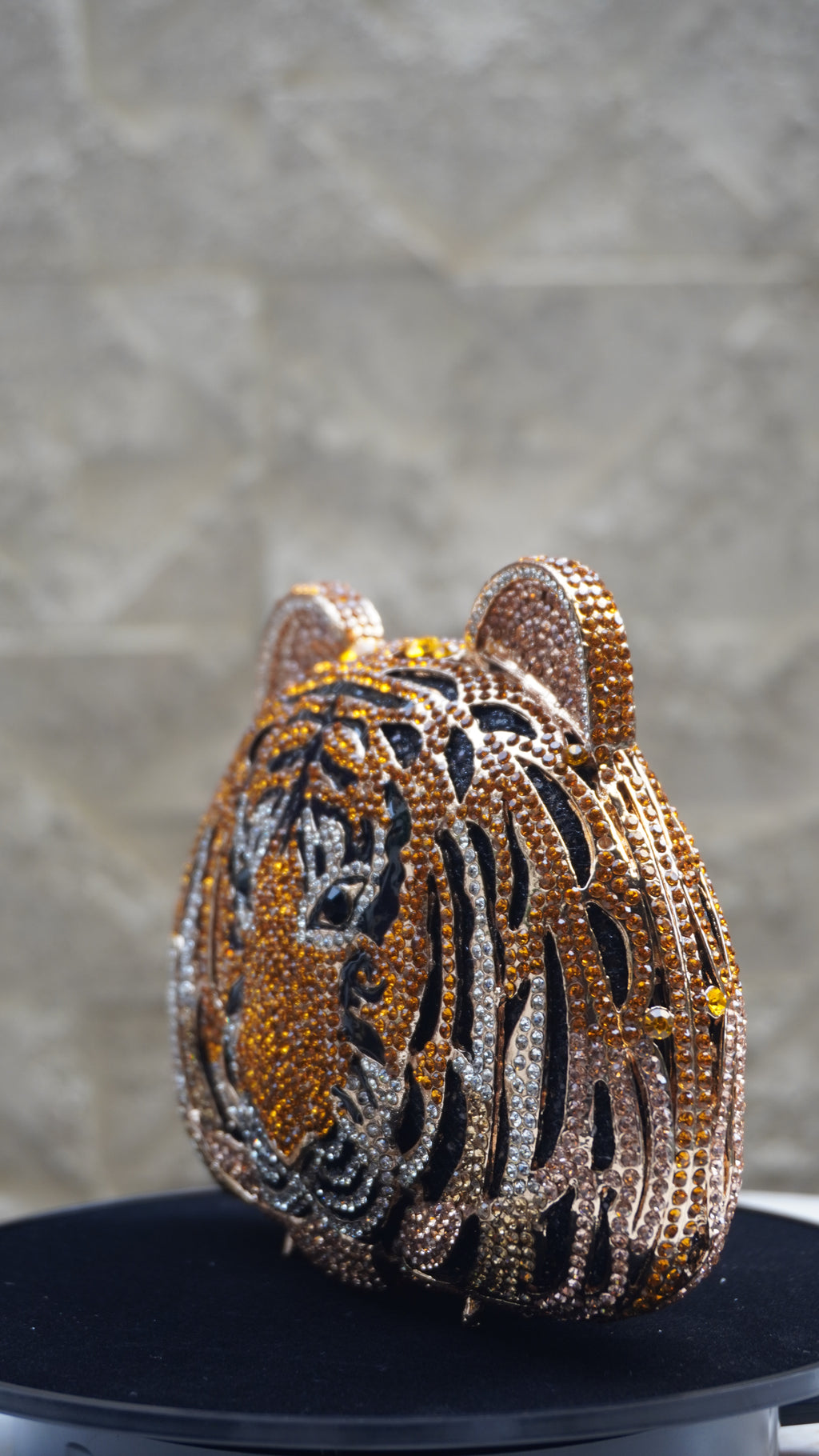 HER LABEL Crystal Tiger Face Handbag additional view