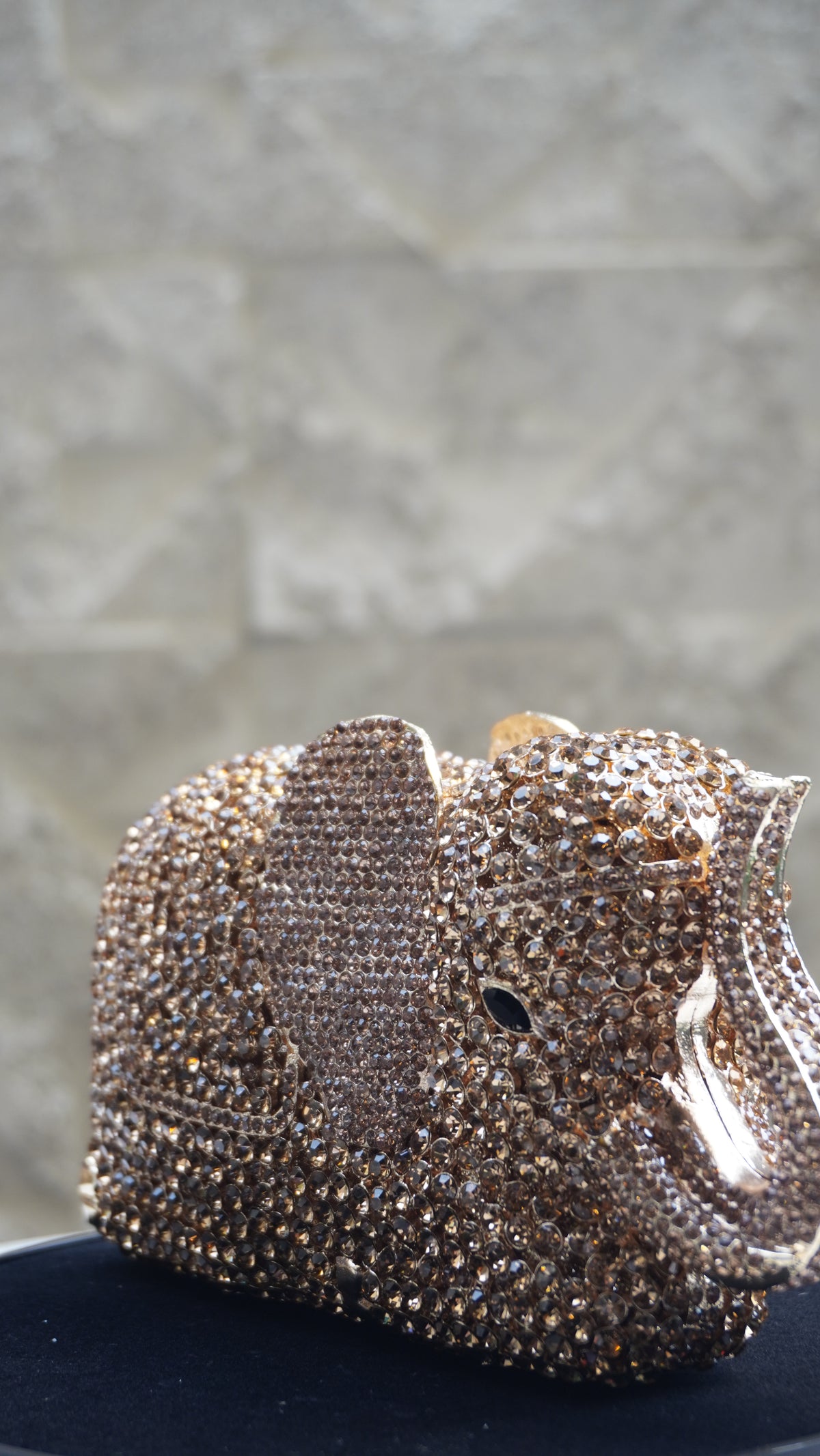 HER LABEL Golden Crystal Elephant Handbag additional view