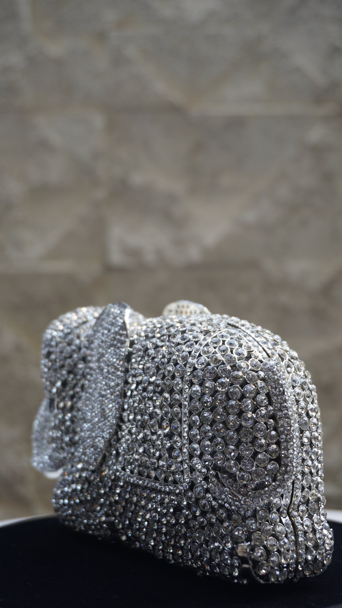 HER LABEL Silver Crystal Elephant Handbag additional view
