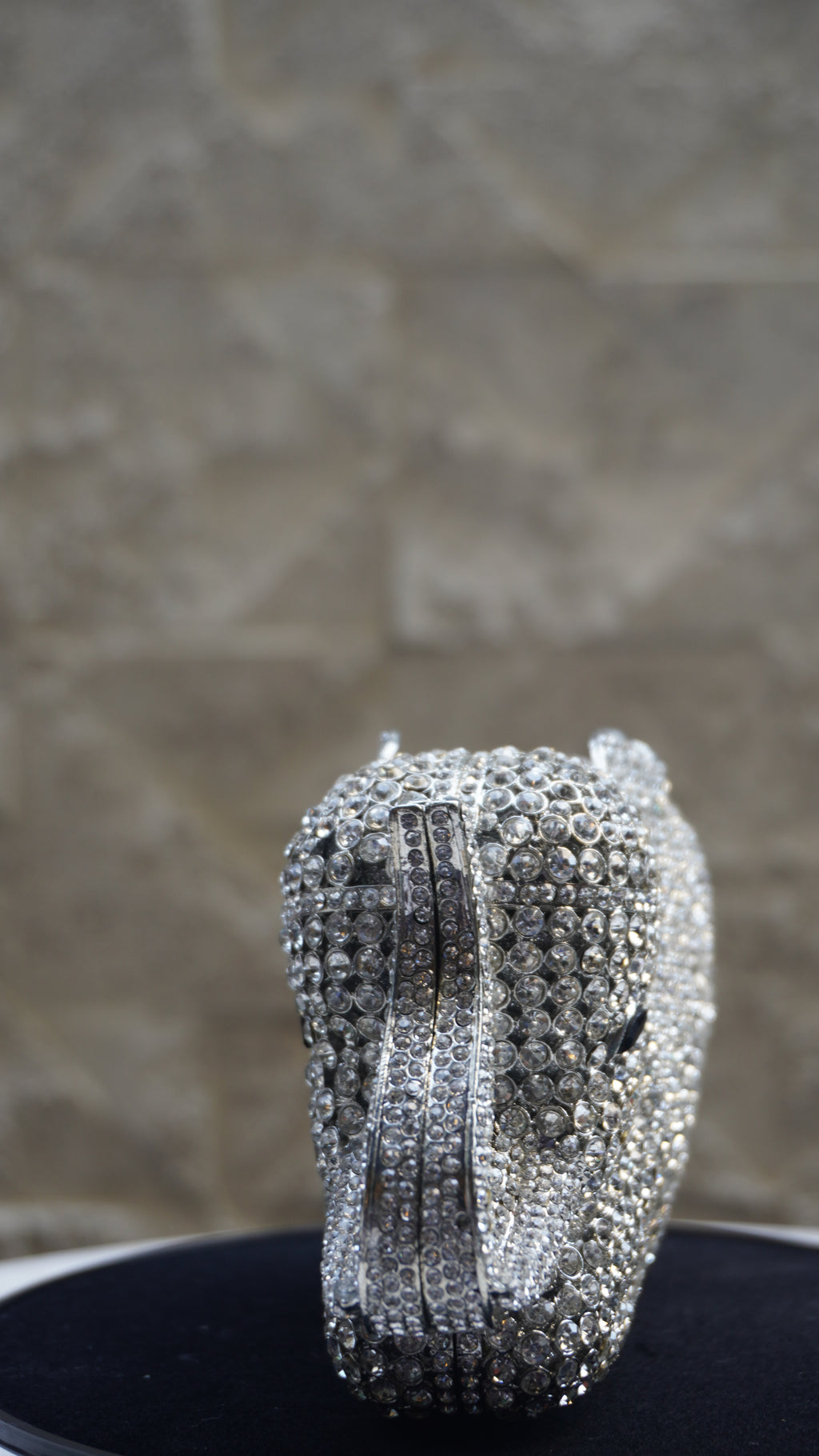HER LABEL Silver Crystal Elephant Handbag additional view