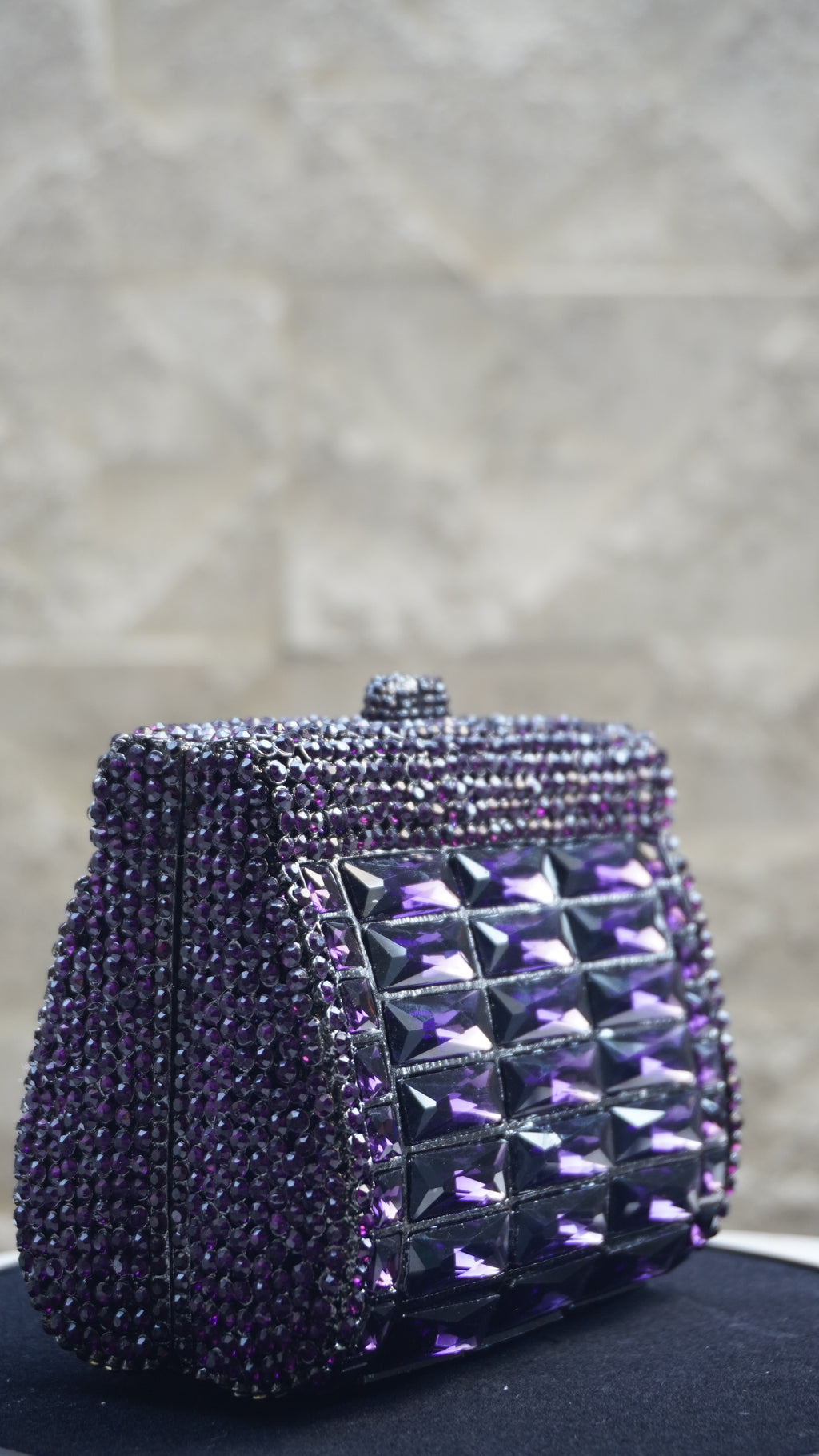 HER LABEL Purple Crystal Clutch additional view