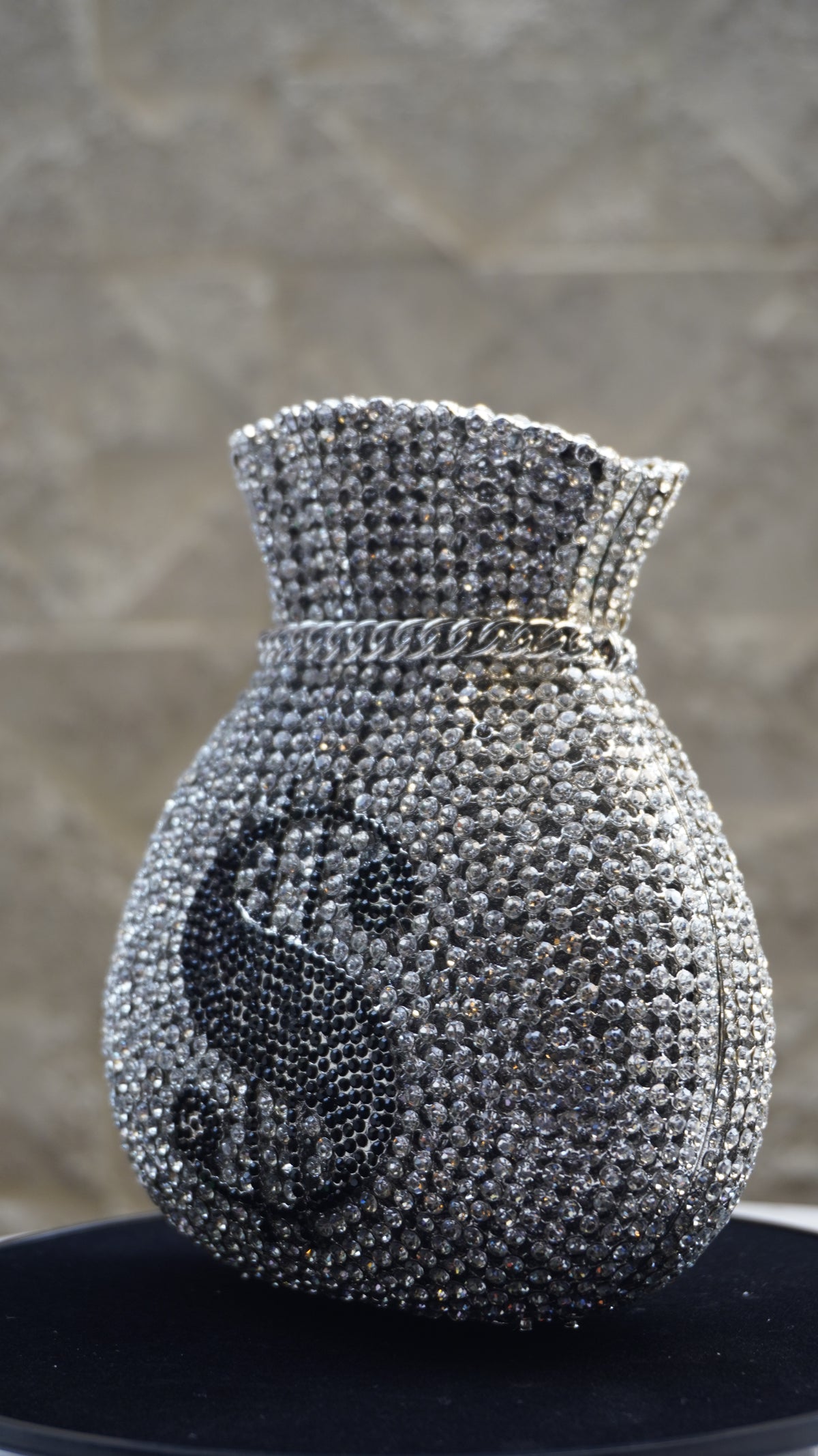 HER LABEL Silver Dollar Crystal Potli additional view