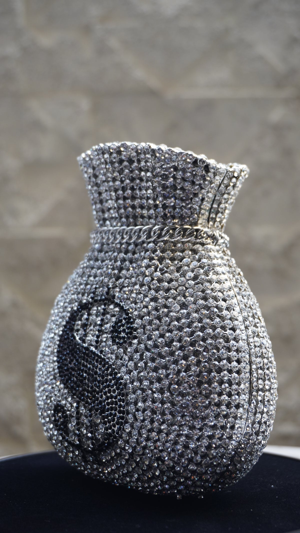 HER LABEL Silver Dollar Crystal Potli additional view