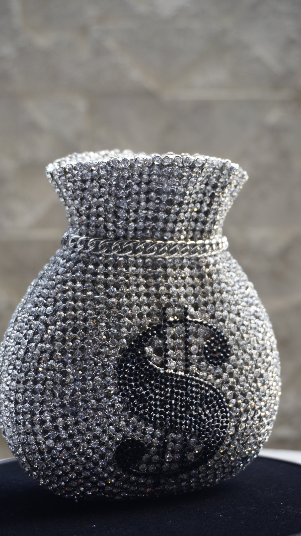 HER LABEL Silver Dollar Crystal Potli additional view