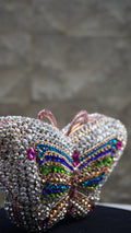 HER LABEL Multicolour Crystal Butterfly Handbag