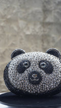 HER LABEL Panda Face Crystal Bag angled view