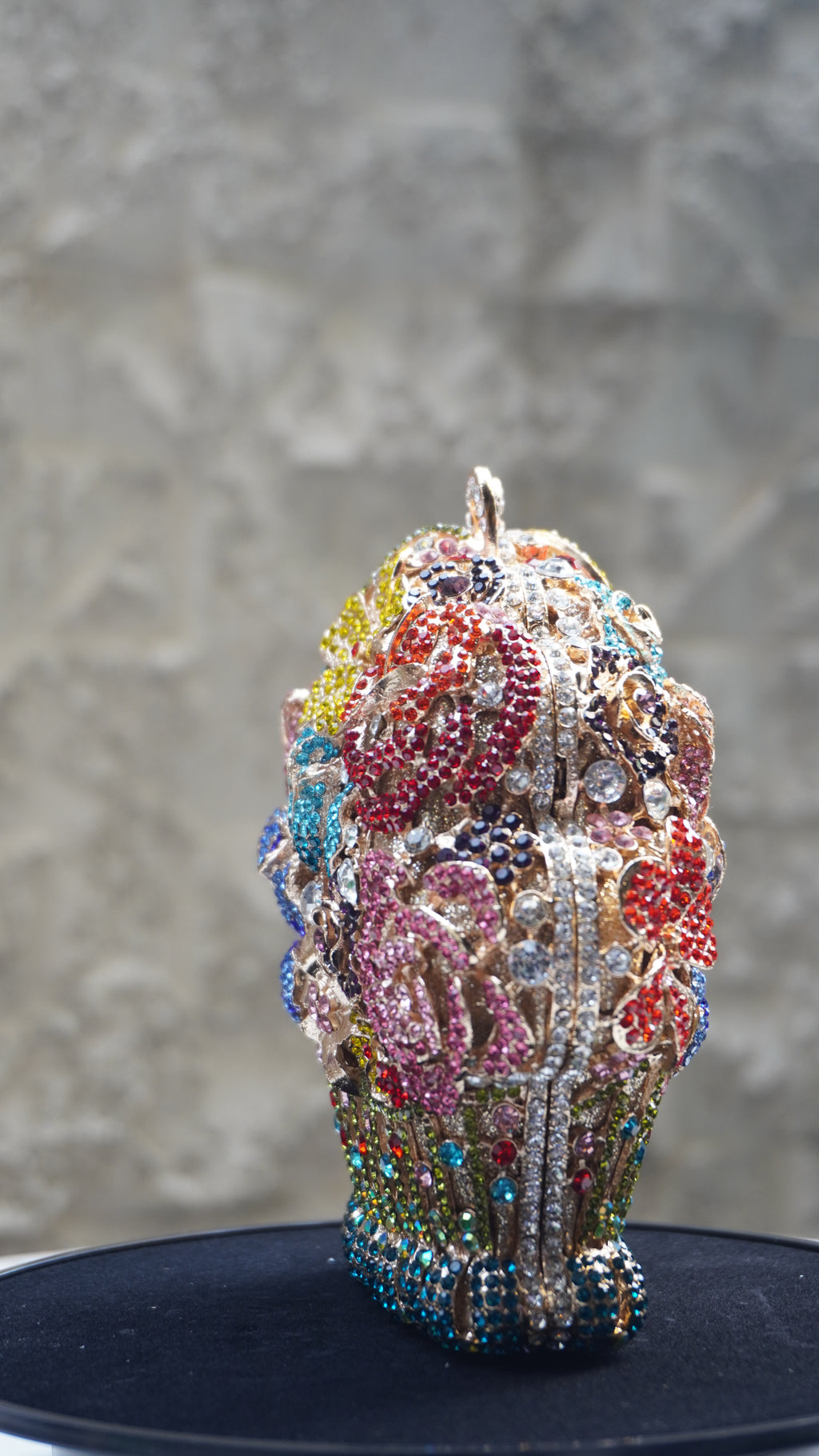 HER LABEL Multicolour Flower Bouquet Crystal Bag angled view