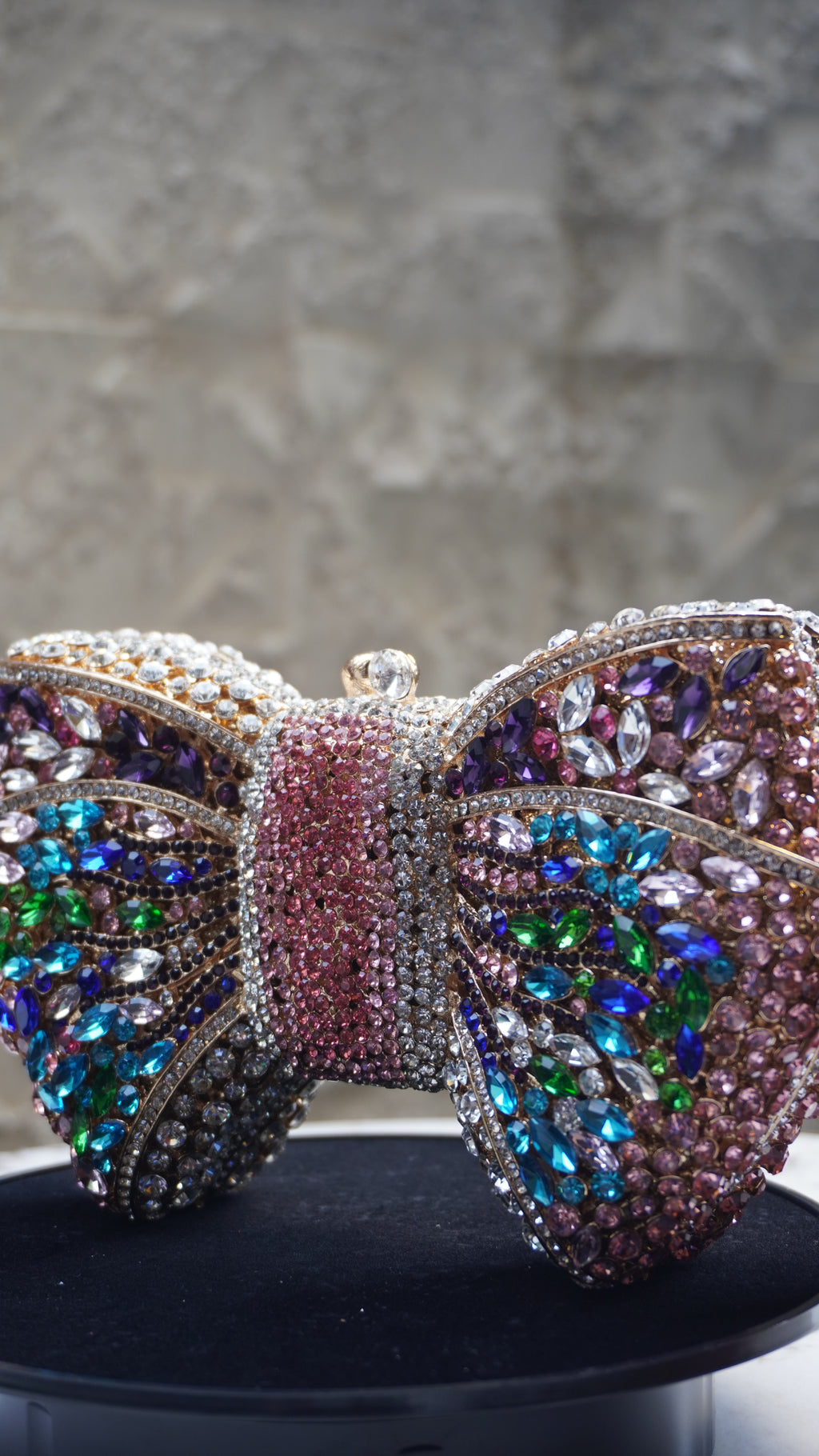 HER LABEL Multicolour Bow Crystal Bag additional view