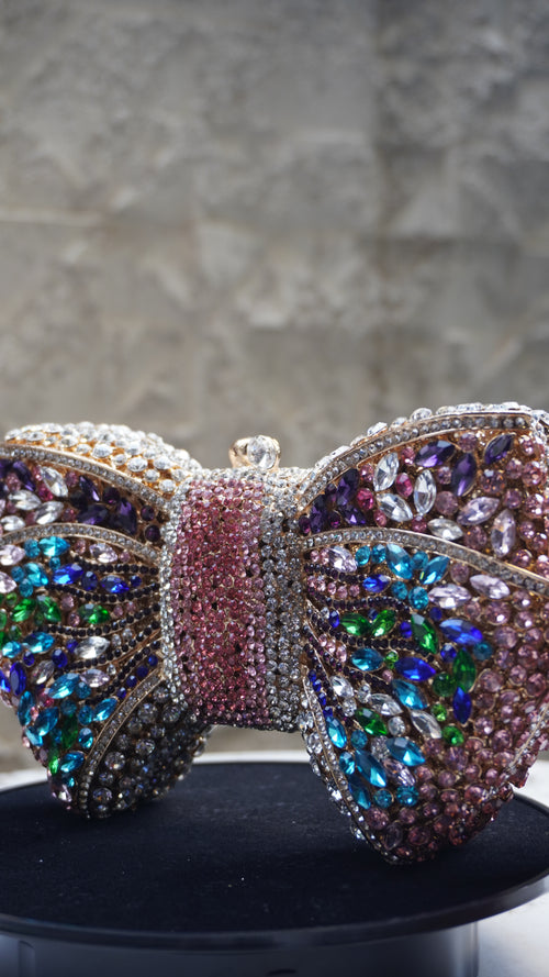 HER LABEL Multicolour Bow Crystal Bag additional view