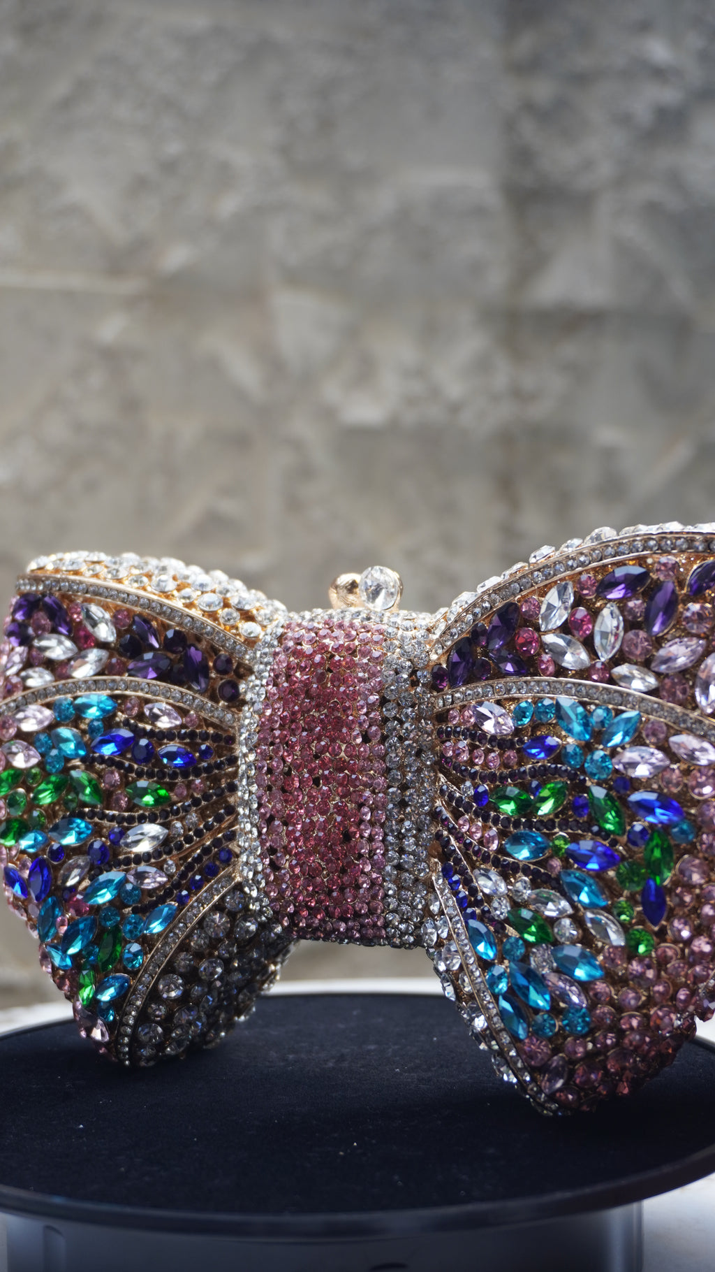 HER LABEL Multicolour Bow Crystal Bag detailing
