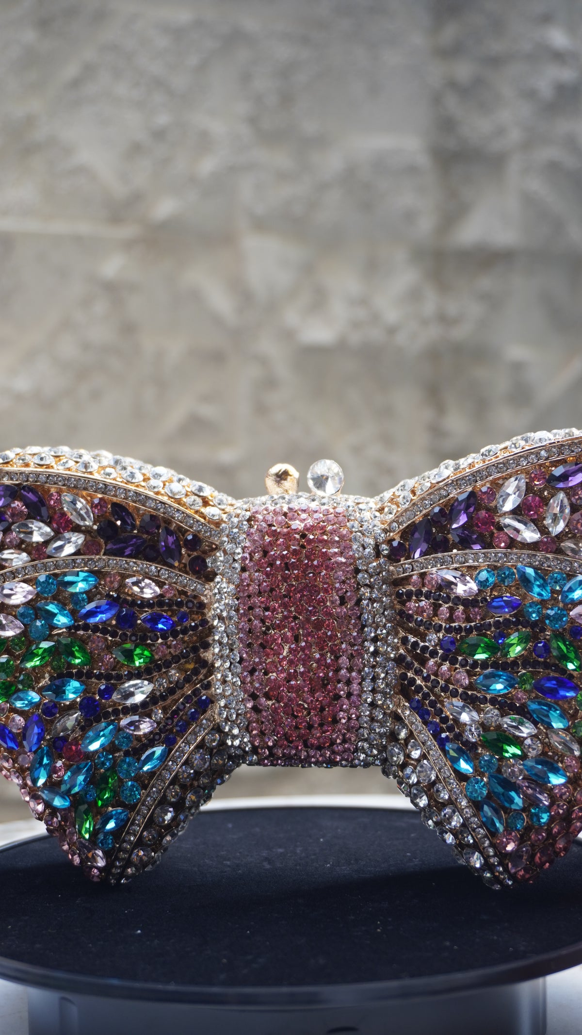 HER LABEL Multicolour Bow Crystal Bag