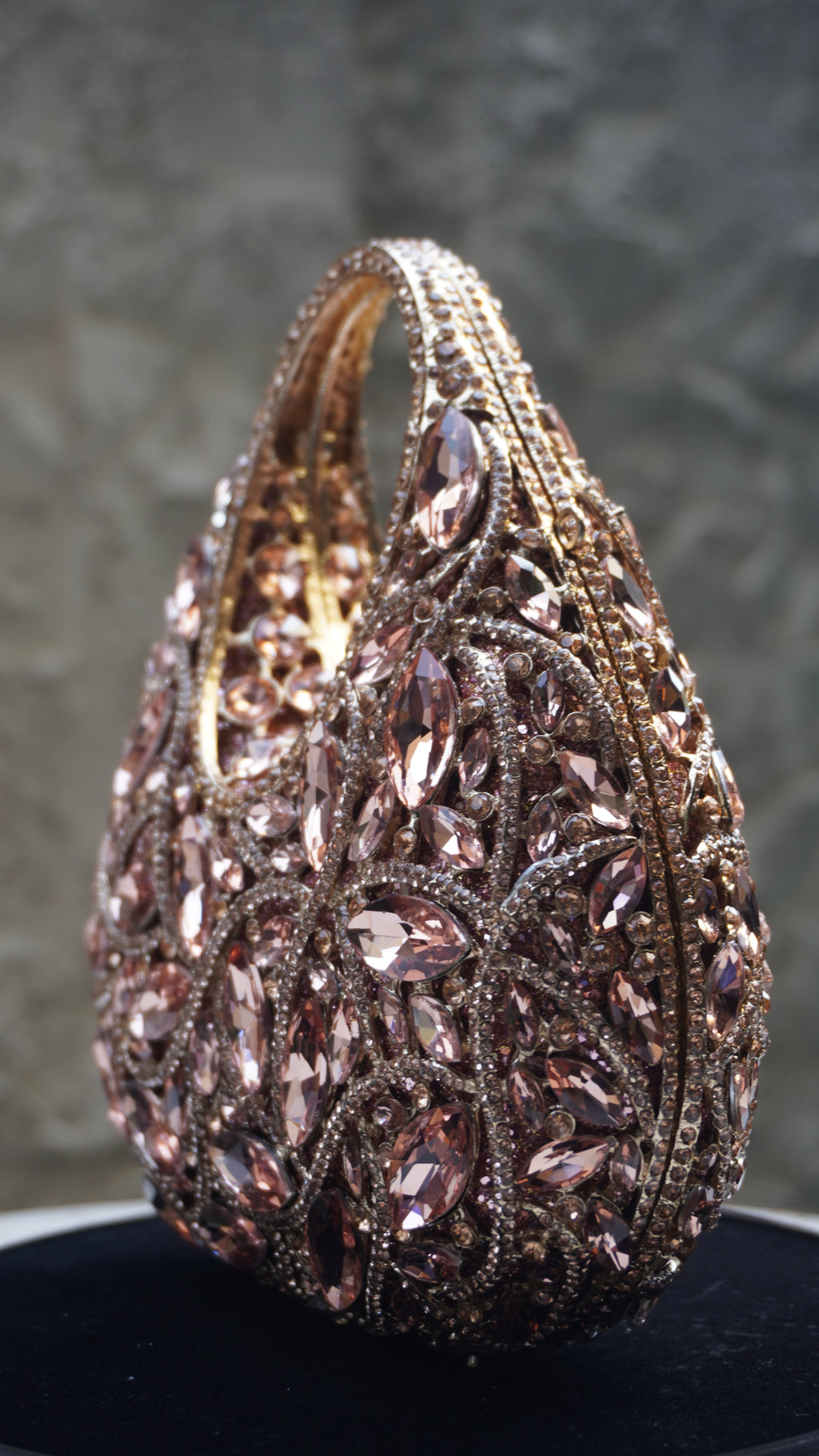 HER LABEL Rose Gold Crystal Top Handle Handbag additional view